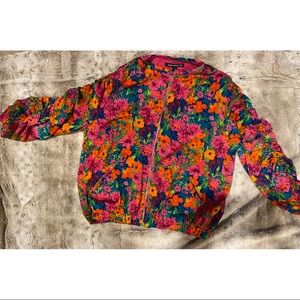 Zara Pink Floral Bomber